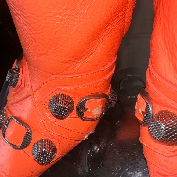 Balenciaga Cagole Boot Neon Orange - Picture 6 of 16